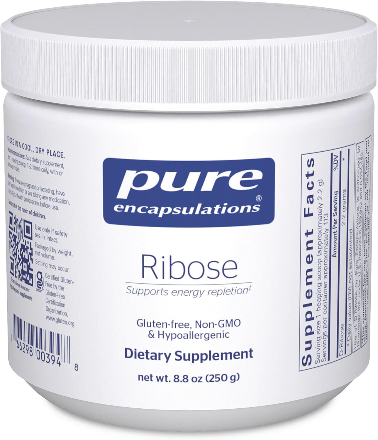 Pure Encapsulations Ribose Powder 250g