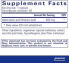 Pure Encapsulations Alpha Lipoic Acid 600 mg - 60 Capsules
