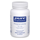 Pure Encapsulations Pregnenolone 30mg - 60 Vegan, supplement bottle, 30 mg