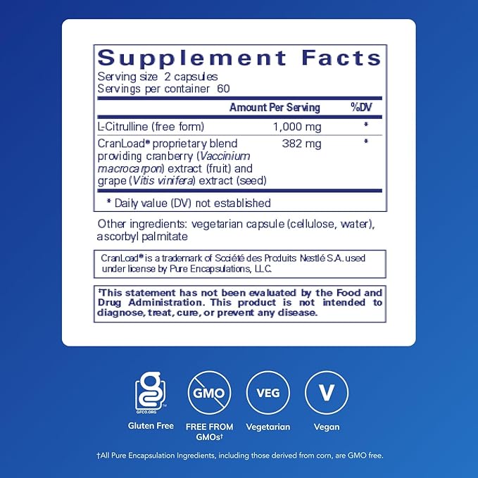 Pure Encapsulations Nitric Oxide Ultra 120 Capsules