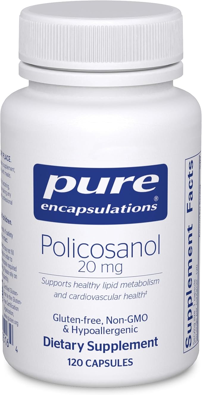 Pure Encapsulations Policosanol 20 mg 120 Capsules