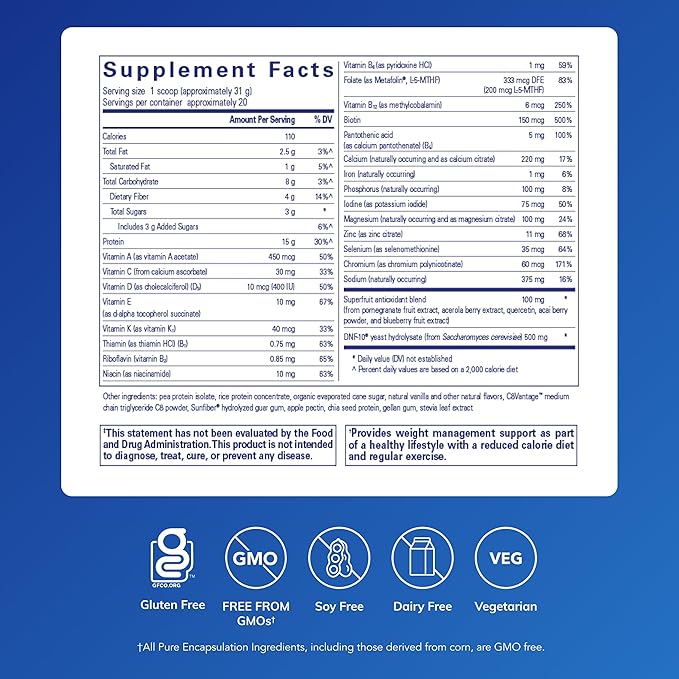 Pure Encapsulations PureLean Protein | Multivitamin/Mineral Complex, Omega-3 Fatty Acids and Superfruit Antioxidants for H...