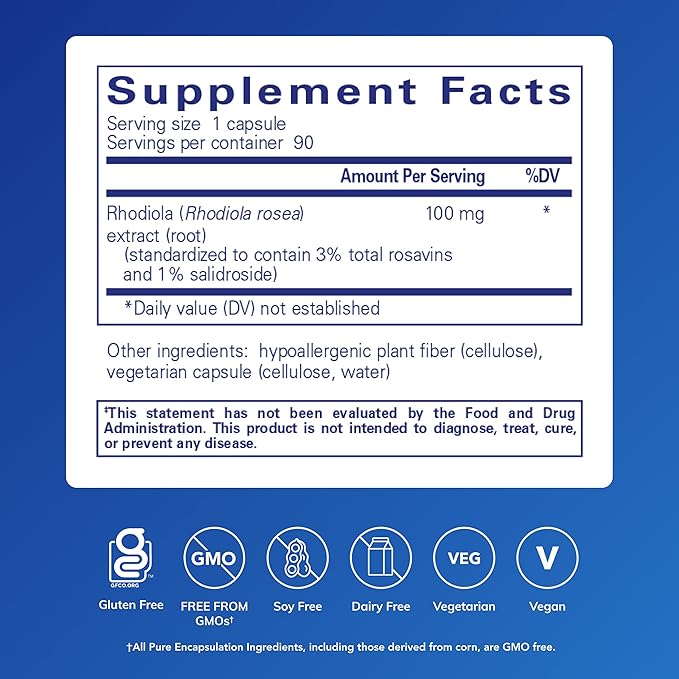 Pure Encapsulations Rhodiola Rosea 90 Capsules