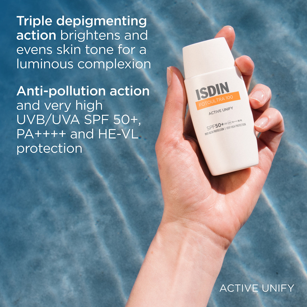 8429420307650 ISDIN - Foto Ultra 100 Active Sunscreen Unify Fusion Fluid No Color 50 ml