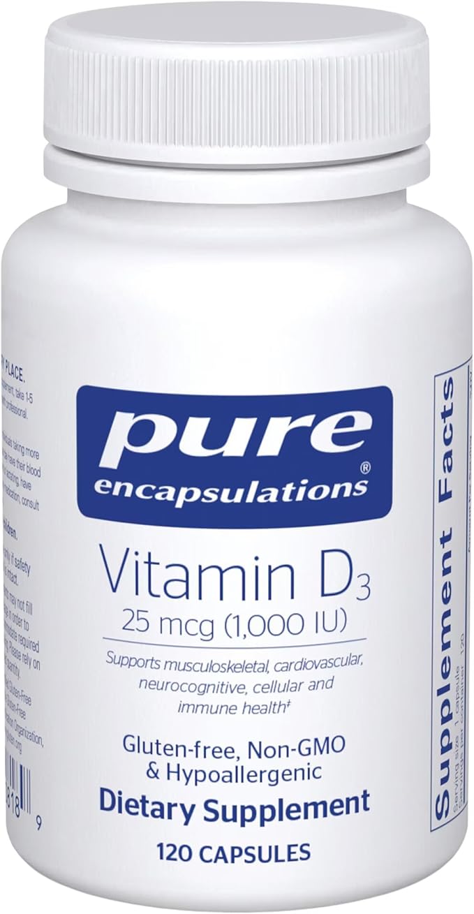 Pure Encapsulations Vitamin D3 1,000 IU - 120 Capsules