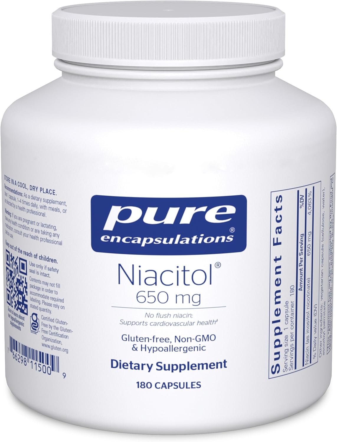 Pure Encapsulations Niacitol 650 mg - 180 Capsules